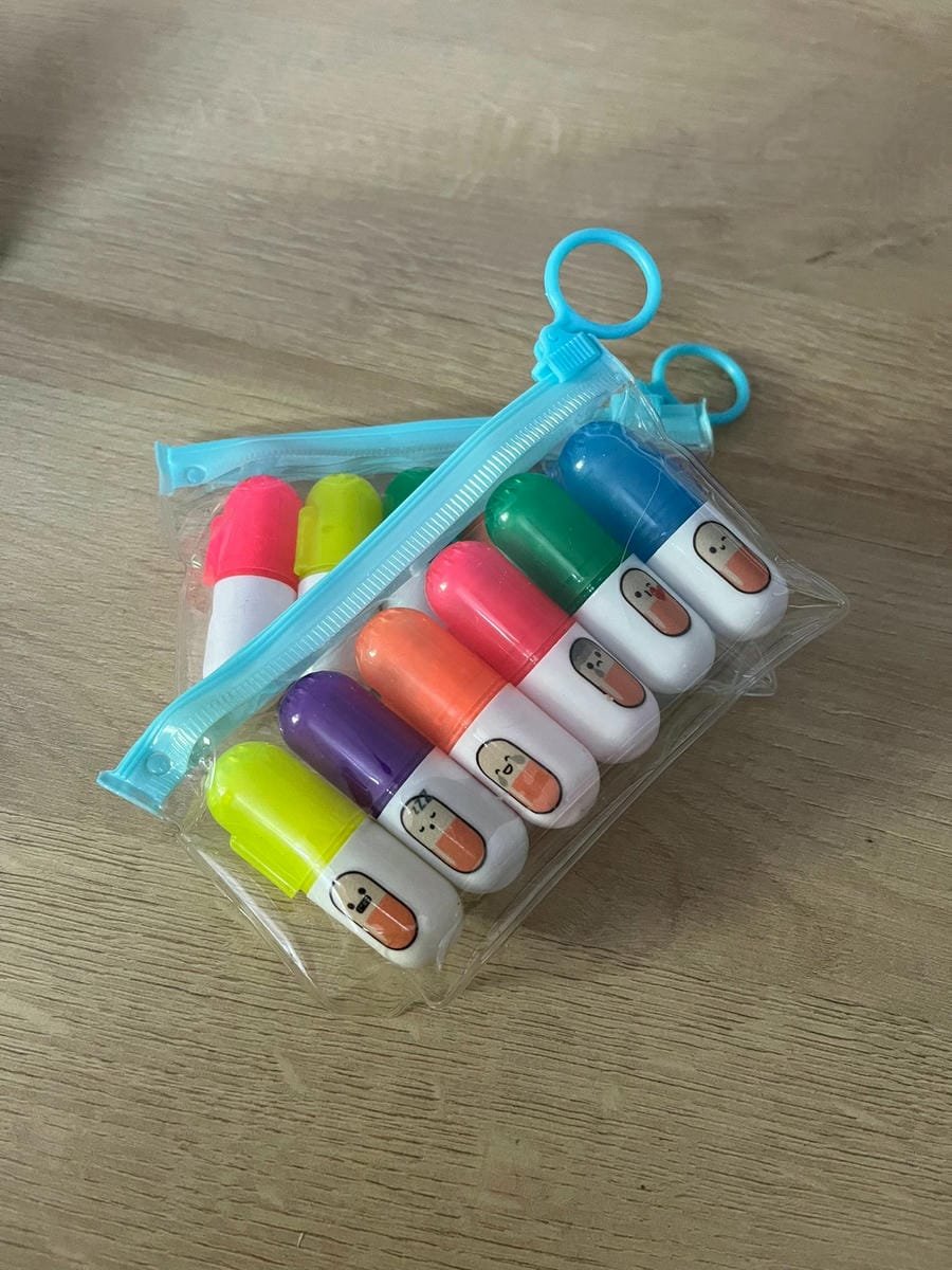 MARCADORES CAPSULA  FLUO 6 unidades